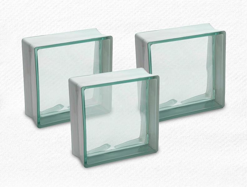 Bloco de Vidro Ondulado Brasil <br>19x19x08cm<br> Kit com 10 unidades