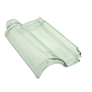 Telha de Vidro Mediterrânea Lisa - Kit com 06 unidades